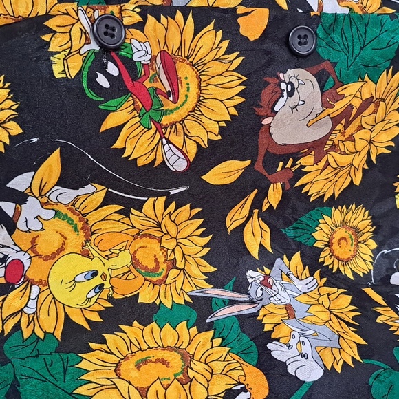 Vintage Looney Tunes Vest Loose Side Seam One Size Fits Most PTP:19.5" - Picture 4 of 7